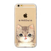 For Apple iPhone 6 6s Plus 4 4S 5 5S SE 5C 6Plus Case Soft TPU Silicon Transparent Thin Cover Black Cat Owl Rabbit Animal Case