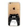 For Apple iPhone 6 6s Plus 4 4S 5 5S SE 5C 6Plus Case Soft TPU Silicon Transparent Thin Cover Black Cat Owl Rabbit Animal Case