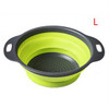 Foldable Silicone Colander Fruit Vegetable Washing Basket Strainer Collapsible Drainer With Handle Kitchen Tool