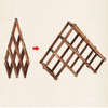 Foldable Carbonized 6 Grid Wood Wine Holder Fashion Wine Rack Bar/Home/Restaurant Decor Kitchen Holder Display Shelf Organizer