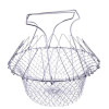 Foldable Agic Basket Mesh Steam Rinse Strain Fry French Chef Basket MBasket Strainer Net Kitchen Cooking Tool