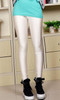 Fluorescent Color Leggings Pants Women's Ice Silk Spandex Elastic Leggings Multicolor Shiny Glossy dance Leggings Trousers