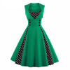 Floyln Elegant Buttons Dress Women Vintage 50s 60s Style Dresses S - 4XL Plus Size Retro Tunic Vestido Dress
