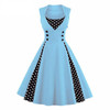 Floyln Elegant Buttons Dress Women Vintage 50s 60s Style Dresses S - 4XL Plus Size Retro Tunic Vestido Dress