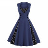 Floyln Elegant Buttons Dress Women Vintage 50s 60s Style Dresses S - 4XL Plus Size Retro Tunic Vestido Dress