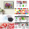 Flowers Diamond Painting Cross Stitch Rhinestones Embroidery Moasic Pasted DIY Painting Art For Living Room Home Decoration 2017