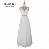 Tulle Fabric Pleat With Beading Handwork Bridesmaid Mermaid Long Prom Dress With Stones OL102785 vestido de festa de casamento