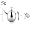 TTLIFE 2017 High Quality 1000ML/1500ML Stainless Steel Coffee Kettle Teapot Coffee Kettle Style Tea and Coffee Drip Kettle pot
