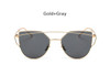 TSHING Women Fashion Twin-Beams Rose Gold Cat Eye Sunglasses Ladies Clear Mirror Cateye Sun Glasses For Female Optical Frame