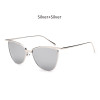 TSHING New Women Cat Eye Sunglasses Fashion Classic Clear Shades Vogue Female Metal Frame Mirrored Cateye Sun Glasses UV400