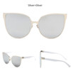 TSHING 2017 New Oversized Cat Eye Mirrored Sunglasses Women Fashion Shades Cateye Sun glasses Vintage Famale Oculos UV400