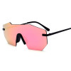 TSHING 2017 New Luxury Brand Rimless Sunglasses Women Fashion One Piece Lens Designer Mirror Sun Glasses Female Ladies Goggle