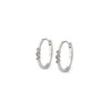 TRIPLE CUBIC ZIRCONIA HUGGIE EARRINGS