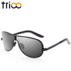 TRIOO Driving Wrap Sun Glasses For Men Cool Windproof Sunglasses 2017 Polarized And UV400 Sports Eyewear Fashion Metal Oculos