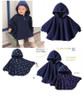 Fleece Combi Baby Coat Babe Cloak Two-sided Outwear Floral Baby Poncho Cape Infant Baby Coat Children's Clothing