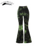 Flare Trousers For Women Bell Bottom Pants Printed High Wasit Women's Pants 2017 Summer Slim Body Wide Leg Pants Long Trousers