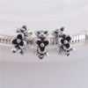 Fits European Original Charms Bracelet Sterling Silver Beads Clover Flower Screw Charm Women DIY Jewelry Wholesale