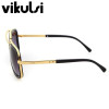 High Fashion Square Mens Sunglasses Brand Designer Unisex Gold Metal Frame Male Eyewear Quality Gradient Sun Glasses For Women