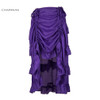 Charmian Women's Plus Size Victorian Gothic Steampunk Skirt Sexy Summer Party Black Ruffles Vintage High Waist High Low Skirt