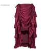 Charmian Women's Plus Size Victorian Gothic Steampunk Skirt Sexy Summer Party Black Ruffles Vintage High Waist High Low Skirt