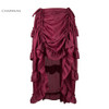 Charmian Women's Plus Size Victorian Gothic Steampunk Skirt Sexy Summer Party Black Ruffles Vintage High Waist High Low Skirt