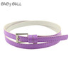 CharmDemon Hot Sale Beautiful Woman Multicolor Small Candy Color Thin Leather Belt st19