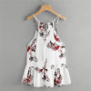 CHAMSGEND Shirt Women Summer Chiffon Tops Sleeveless Blouses For Women Clothes Ruffle Elegant Vintage Drop Shipping Gifts