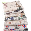 Chainho, 6pcs/lot,Eiffel Tower Patchwork Printed Cotton Linen Fabric For DIY Quilting &amp; Sewing Placemat,Bags Material, 25x45cm