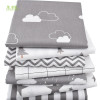 Chainho Twill Cotton Fabric,Patchwork Gray Tissue Cloth,DIY Sewing Quilting Fat Quarters Material For Baby&amp;Children,7pcs/lot