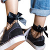 calcetines mujer socks women Ruffle Fishnet Ankle High Socks Mesh Lace Fish Net Short Socks high quality bow knot meias #5