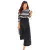 Nursing Maternity Dress Cotton Stripe Long Sleeve Breast Feeding Dresses For Pregnant Women Elegant Bottom Clothes Winter Autumn
