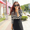Nursing Maternity Dress Cotton Stripe Long Sleeve Breast Feeding Dresses For Pregnant Women Elegant Bottom Clothes Winter Autumn