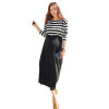 Nursing Maternity Dress Cotton Stripe Long Sleeve Breast Feeding Dresses For Pregnant Women Elegant Bottom Clothes Winter Autumn
