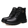 NPEZKGC Big Size Men Leather Boots Winter Warm Men Motorcycle Boots Men Ankle Boots Glitter Genuine Leather