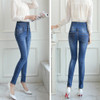 HIBAY Women Jeans Denim Pencil Pants High Waist Skinny Stretch Pants Trousers Plus Size 2017