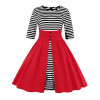 HeyGalSing Plus Size Vintage Dress 2017 Women Autumn Elegant Vestidos 50s 60s Vestido Retro Dresses Party Clothing 3XL 4XL 5XL