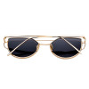 HEPIDEM Female Fashion Vintage Cat eye Sunglasses Women Brand Designer Ladies Mirror Flat Rose Gold Cateye Sun Glasses for Women