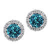 GemStoneKing 1.49 Ct Round Natural London Blue Topaz Women's Earrings Solid 925 Sterling Silver Stud Earrings with Jackets