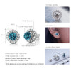 GemStoneKing 1.49 Ct Round Natural London Blue Topaz Women's Earrings Solid 925 Sterling Silver Stud Earrings with Jackets
