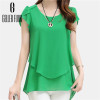 Geller Fuuk New 2017 Summer Women Blouse Loose Shirt O-Neck Chiffon Blouse Female Short Sleeve Blouse Plus Size 5XL Shirts #G305 Geller Fuuk New 2017 Summer Women Blouse Loose Shirt O-Neck Chiffon Blouse Female Short Sleeve Blouse Plus Size 5XL Shirts #G305