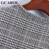 GCAROL New Arrival Embroidered Floral Plaid Women Dress British Style Mini Dress High Quality Vintage Female Dress