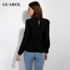 GCAROL 2017 Women Floral Embroidery Ruffles Thin Blouse High Quality Shirt Fashion Vintage Tops Retro Blouse For Ladies