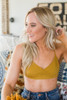 Gathered Back Strappy Bralette - Mustard