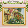 Garden Villa (2) Patterns Counted Cross Stitch Diy 11CT 14CT Cross Stitch Set Landscape Cross-Stitch Kit Embroidery Needlework