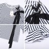 Gaovot 2018 Summer Women Tops Series Spring Fashion Striped Hollow Lacy Bow Flare Sleeve Sexy Blouse Shirts Women kw172011