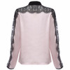 Gamiss Women Blouses Tops Streetwear Long Sleeve Lace Spliced Blouse Hollow Out Bow Tie Casual Elegant Shirts Female Bulsas
