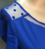 Gamiss Women Blouse O-Neck Short Sleeves Splicing Voile Shirts Blouses Plus Size XL~6XL Blue Chiffon Feminine Blusa Tops Shirts