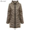 Gamiss Ultra Light Women's Winter Jacket Fashion Hooded Down Coat Plus Size 2XL Jackets 90% White Duck Down Slim Warm Long Coats