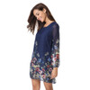 ILISMABA Fall The New Ms Fashion Harajuku Chiffon Long Sleeve Dresses Printing Floral Pattern High Quality Women Brands Dresses