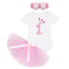 iEFiEL Newborn 1 Year Birthday Dress for 1st First Baby Kid Girl Birthday Clothing Infant Princess Baby Girl Party Tutu Dress